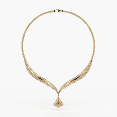 Veyara Chevron Cascade Necklace