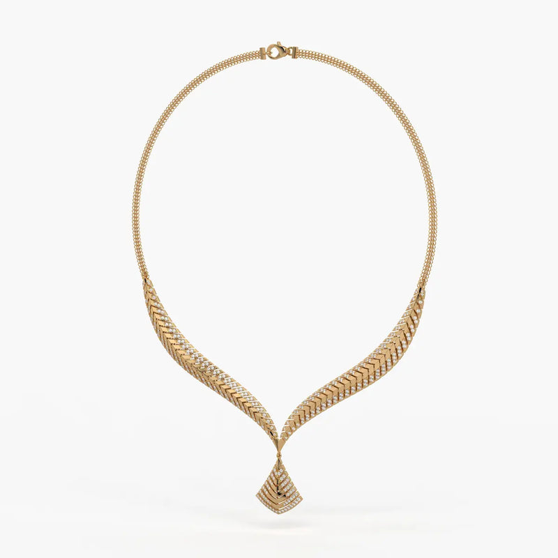 Veyara Chevron Cascade Necklace