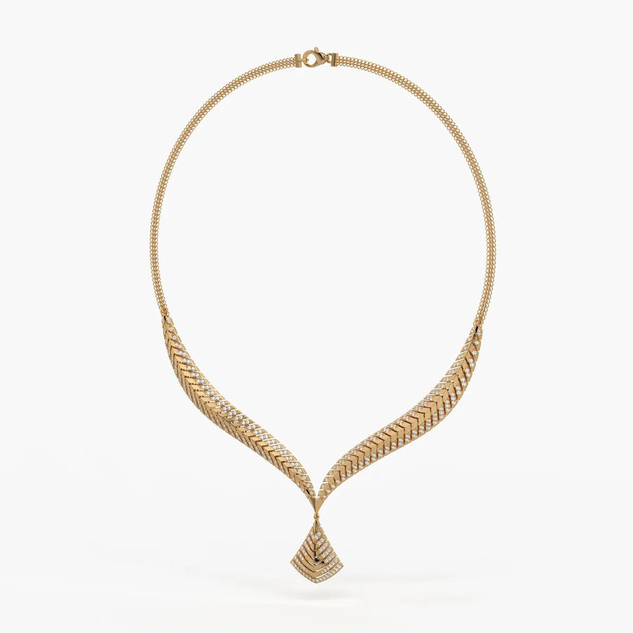 Veyara Chevron Cascade Necklace