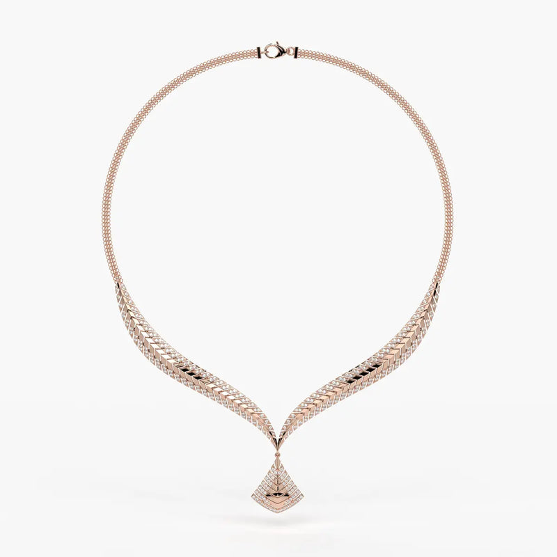 Veyara Chevron Cascade Necklace