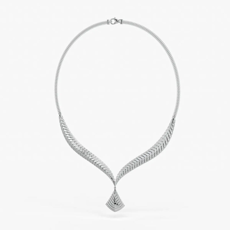 Veyara Chevron Cascade Necklace