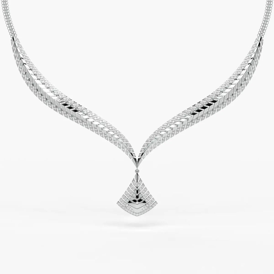 Veyara Chevron Cascade Necklace