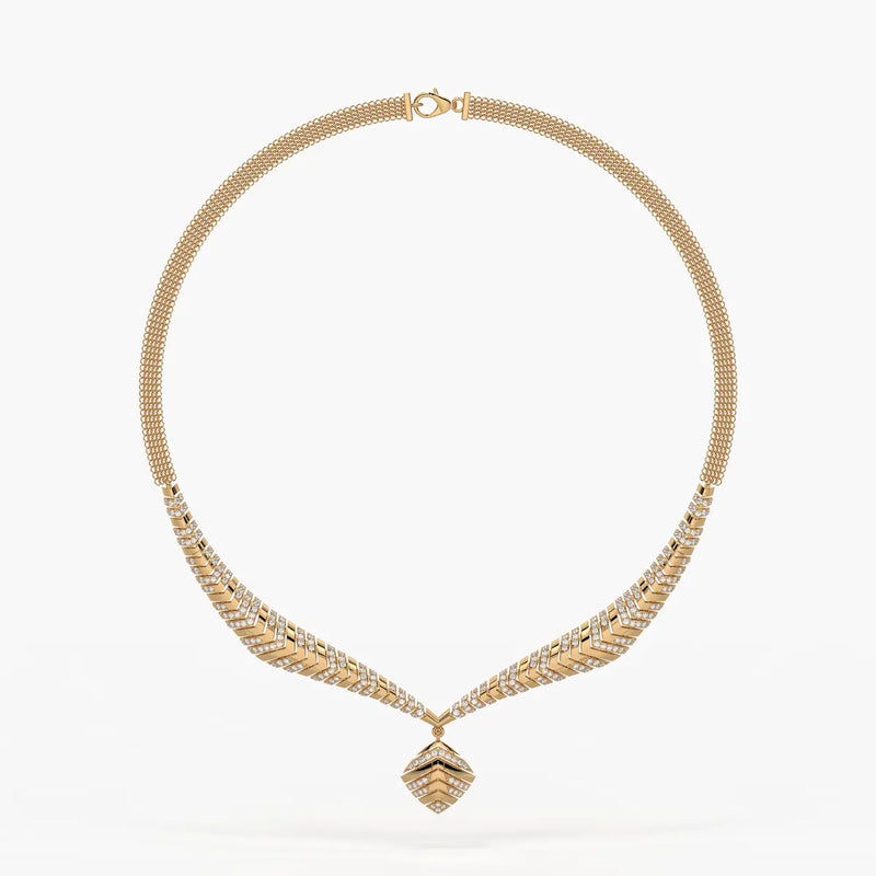 Arvella Chevron Crest Necklace