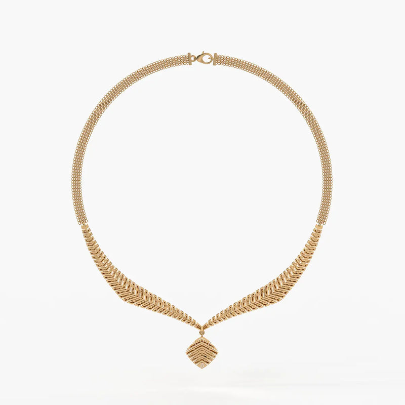 Arvella Chevron Crest Necklace