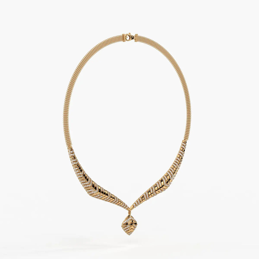 Arvella Chevron Crest Necklace
