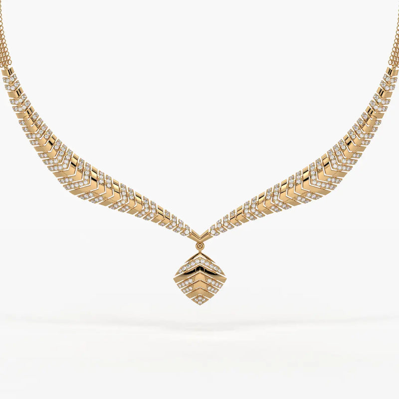 Arvella Chevron Crest Necklace