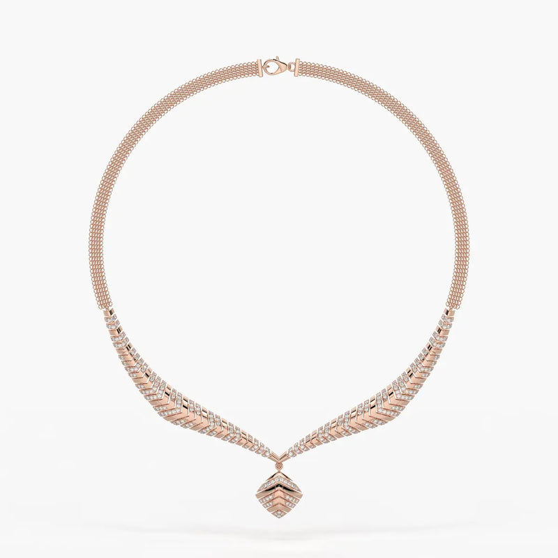 Arvella Chevron Crest Necklace
