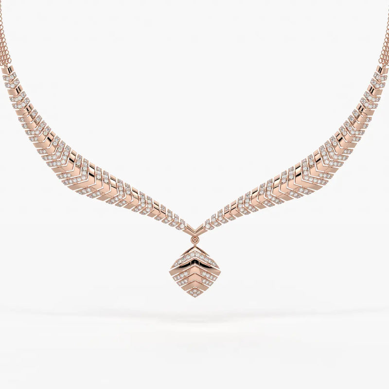Arvella Chevron Crest Necklace