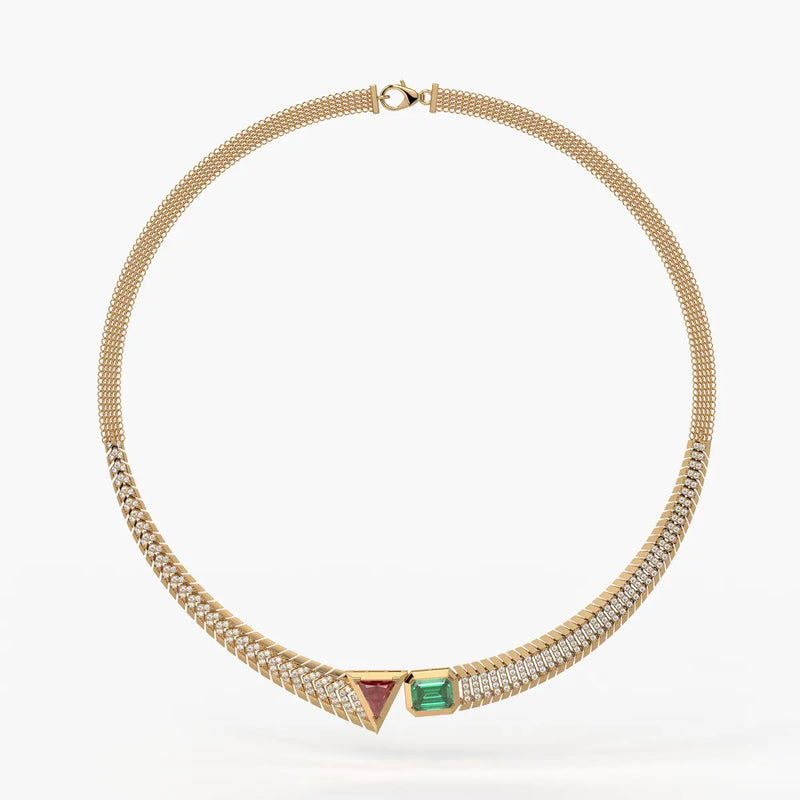 Zivara Gemline Collar Necklace
