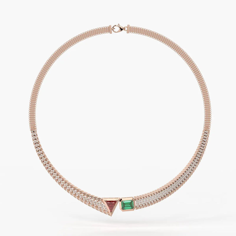 Zivara Gemline Collar Necklace
