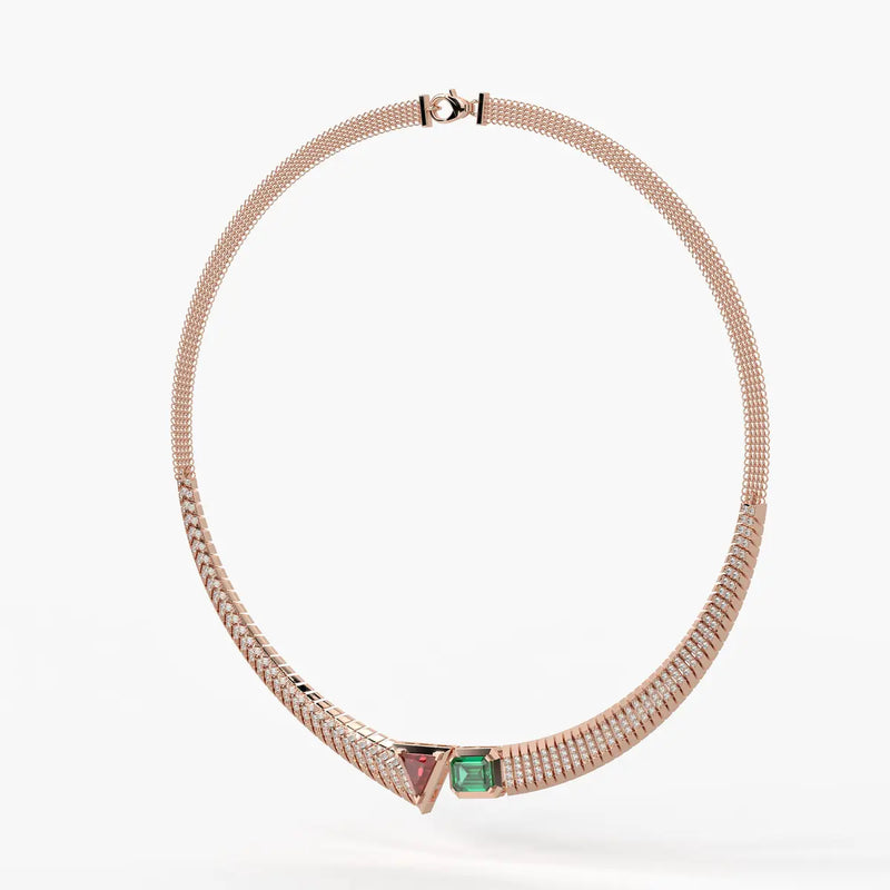 Zivara Gemline Collar Necklace