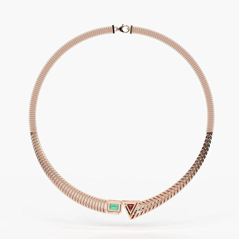 Zivara Gemline Collar Necklace