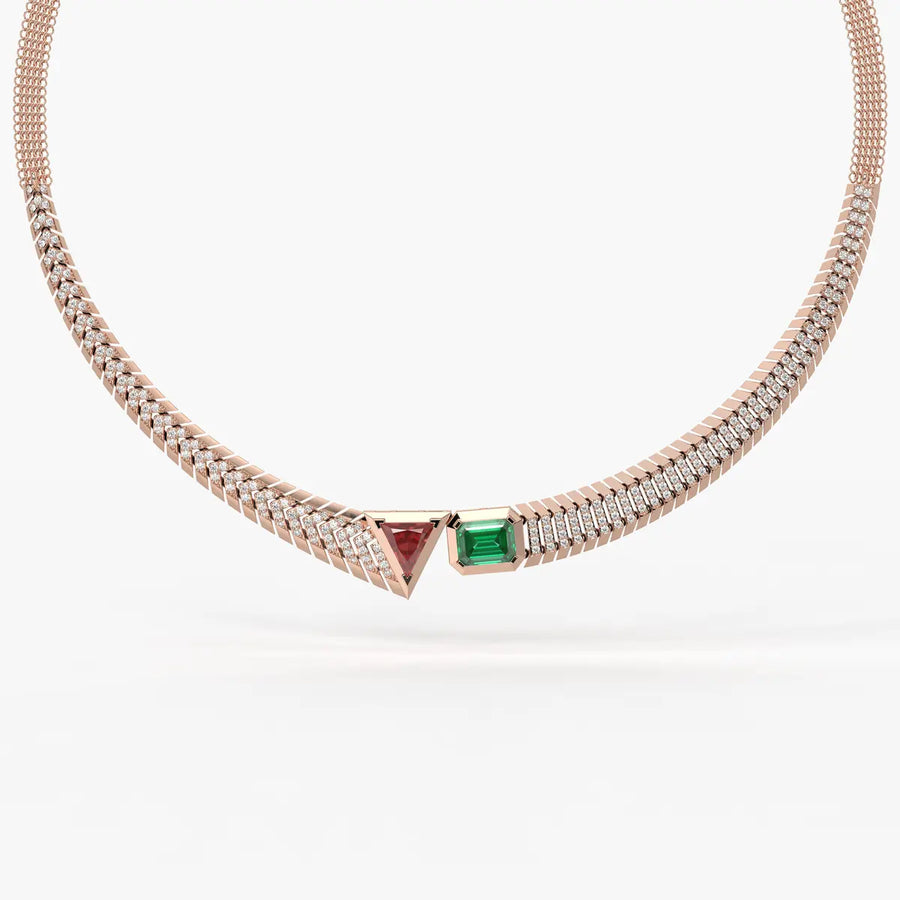 Zivara Gemline Collar Necklace