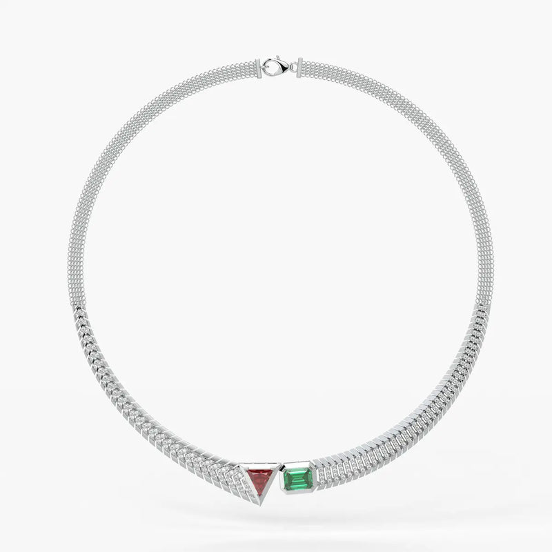 Zivara Gemline Collar Necklace