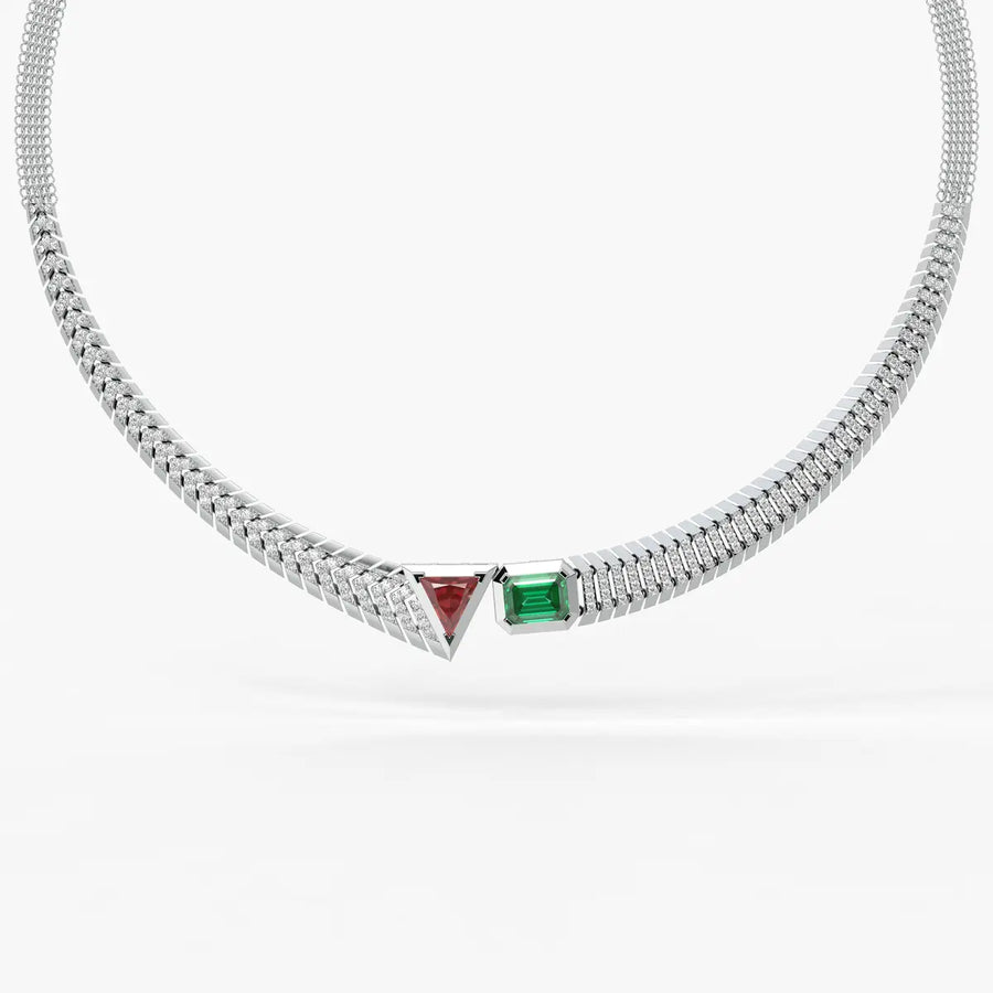 Zivara Gemline Collar Necklace