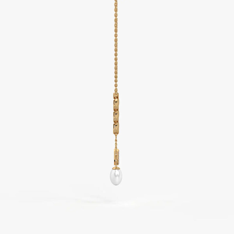 Pearliva Link Charm Necklace