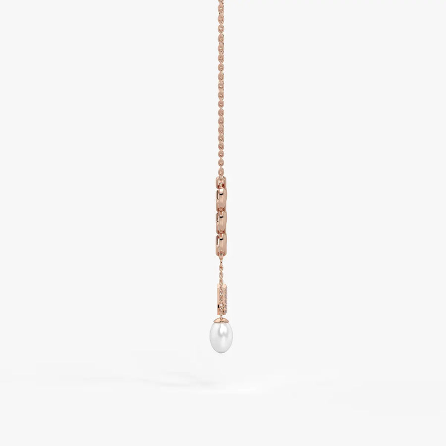 Pearliva Link Charm Necklace