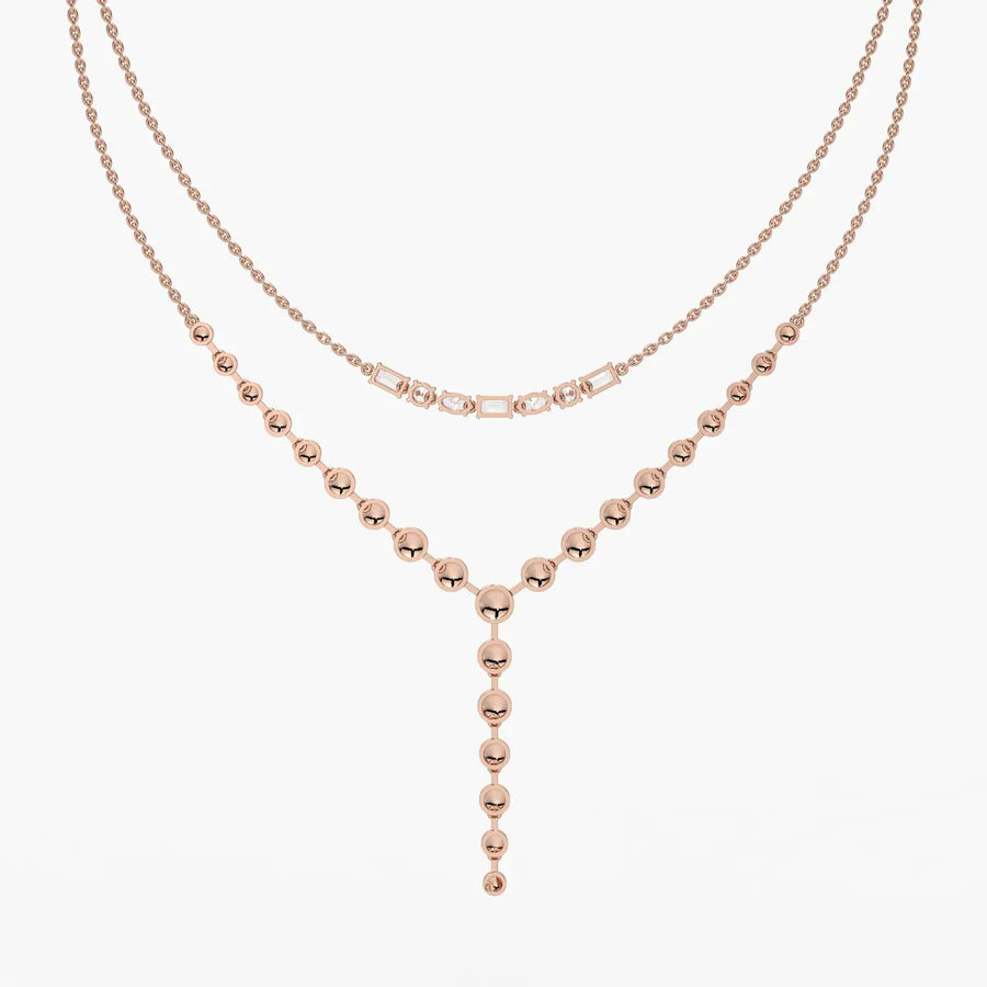 Aurethyn Diamond Cascade Necklace