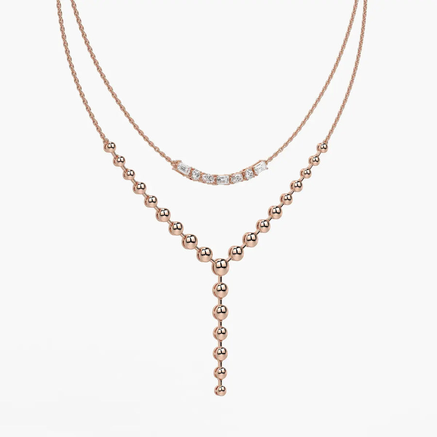 Aurethyn Diamond Cascade Necklace