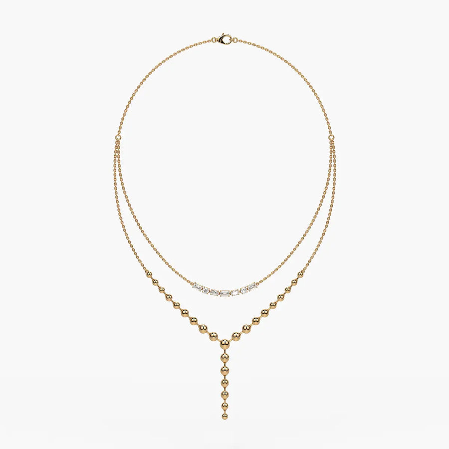 Aurethyn Diamond Cascade Necklace