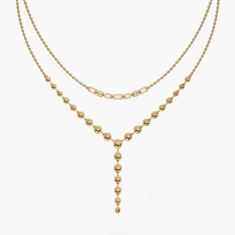 Aurethyn Diamond Cascade Necklace