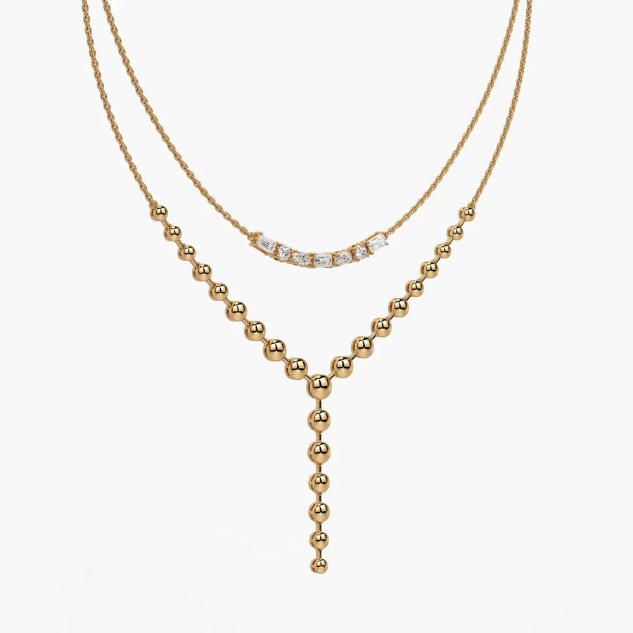 Aurethyn Diamond Cascade Necklace