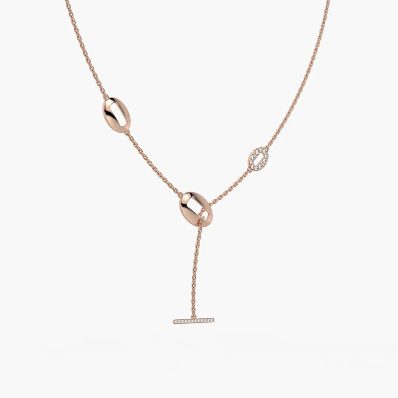 Olivara Diamond Lariat Station Necklace