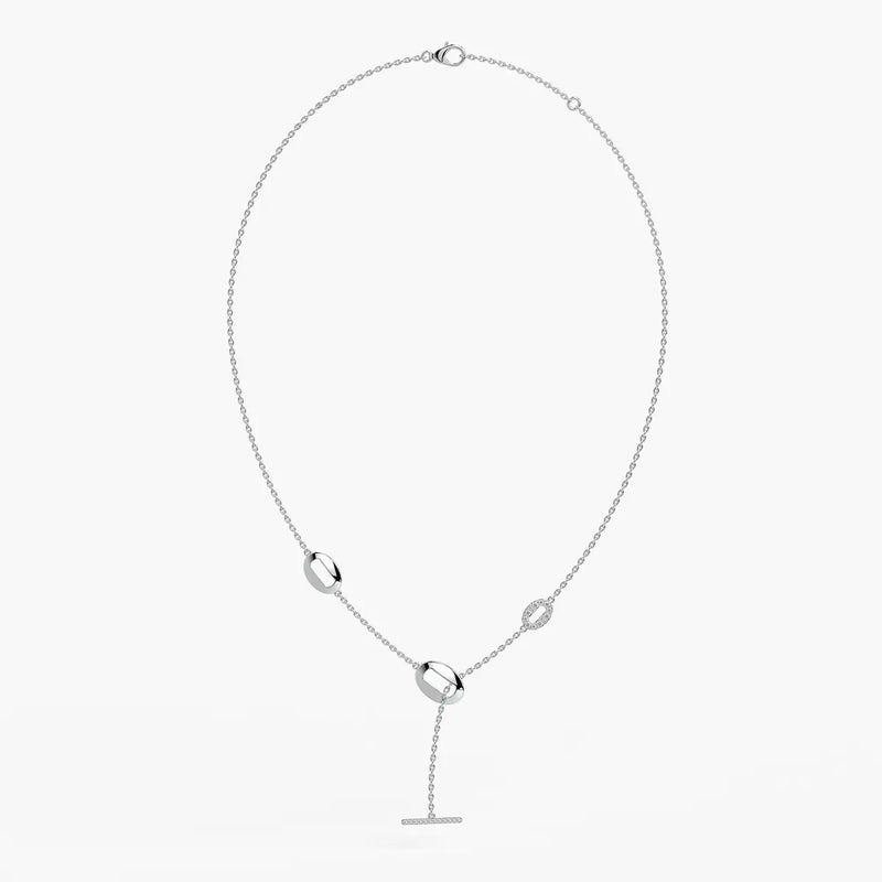 Olivara Diamond Lariat Station Necklace