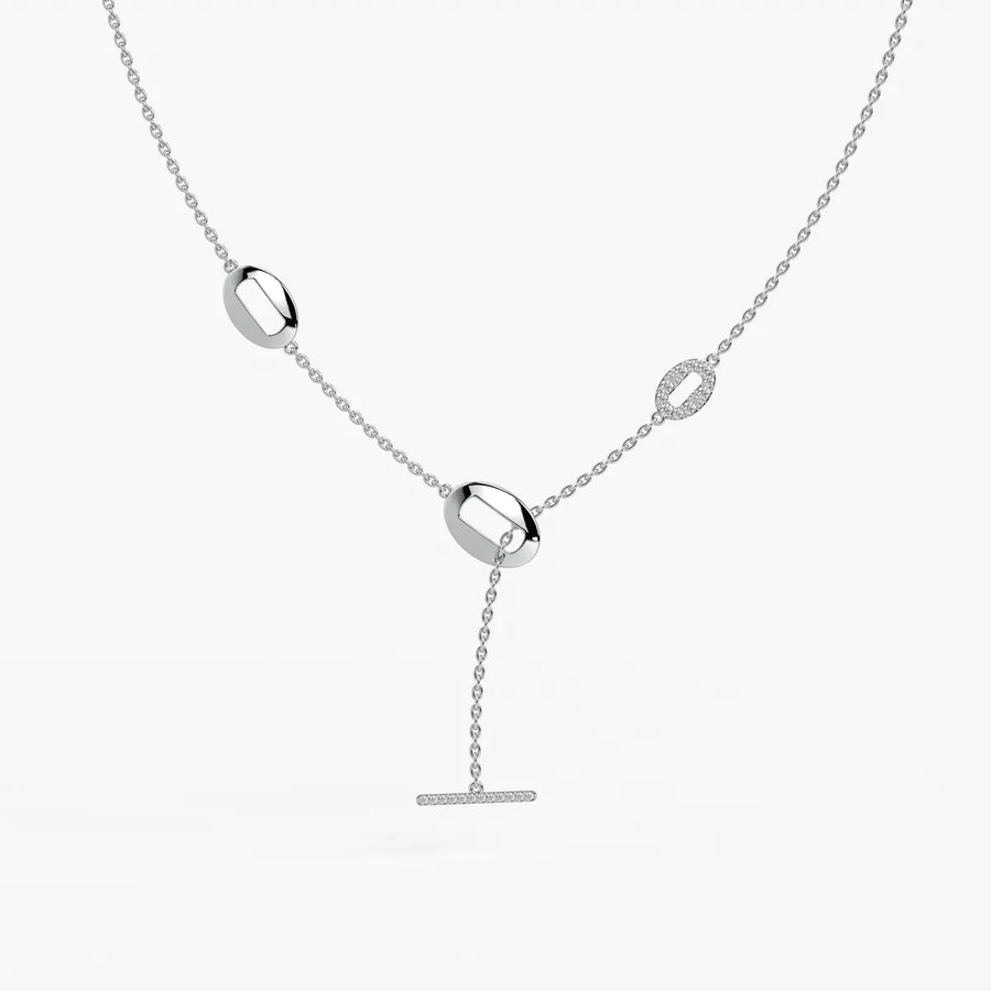 Olivara Diamond Lariat Station Necklace