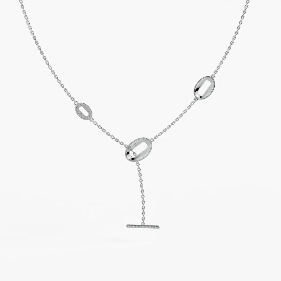Olivara Diamond Lariat Station Necklace