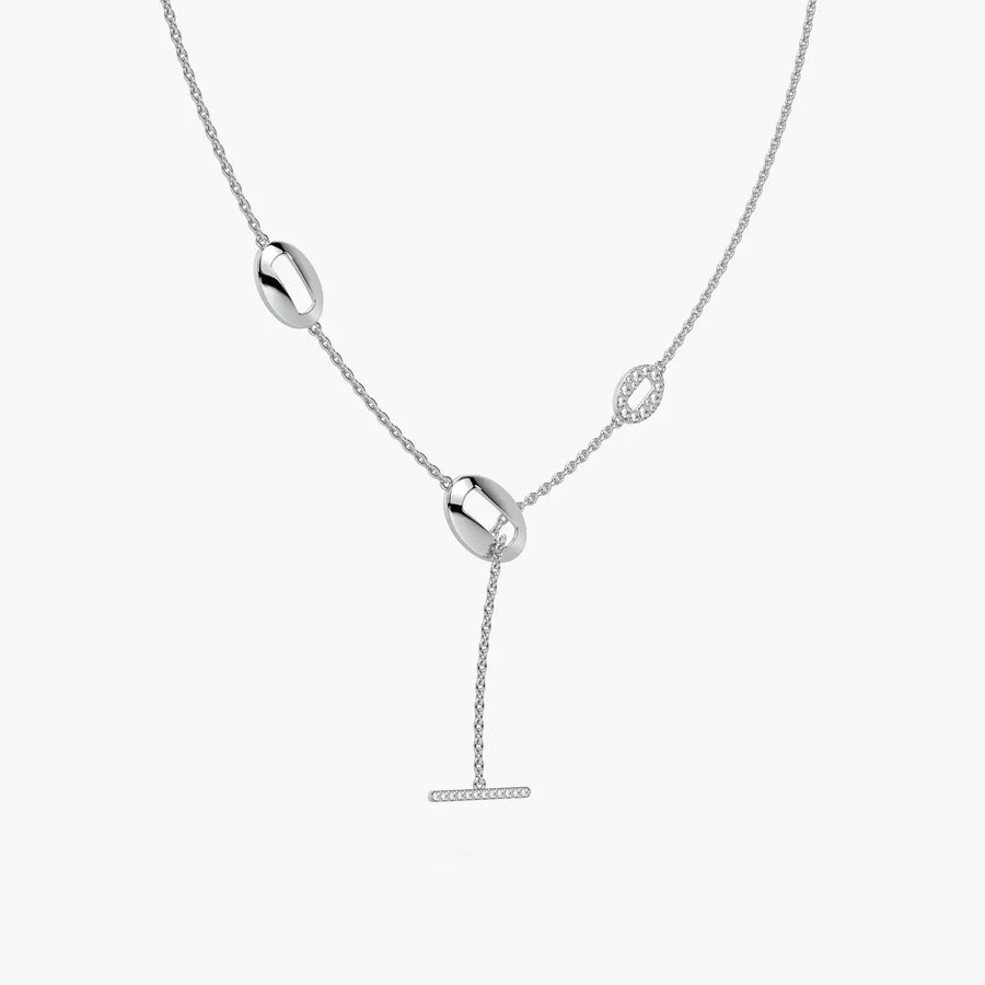 Olivara Diamond Lariat Station Necklace