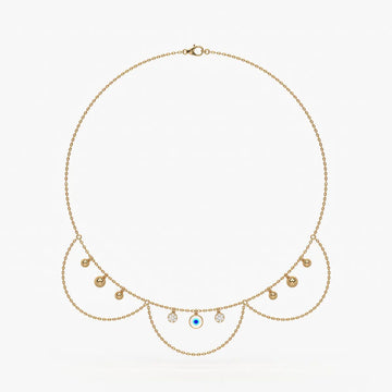 Drishti Aura Layered Charm Necklace