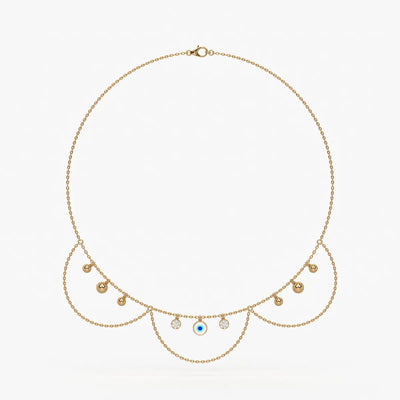 Drishti Aura Layered Charm Necklace