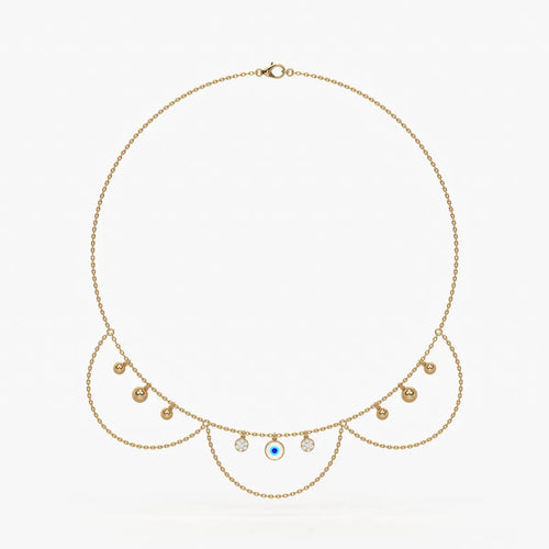 Drishti Aura Layered Charm Necklace