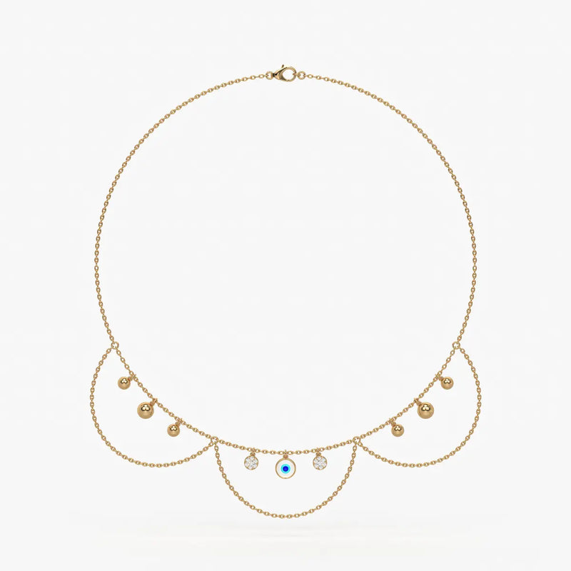Drishti Aura Layered Charm Necklace