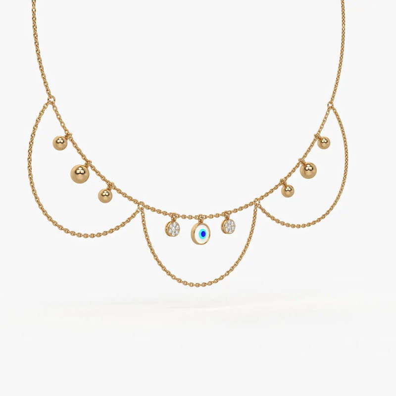 Drishti Aura Layered Charm Necklace