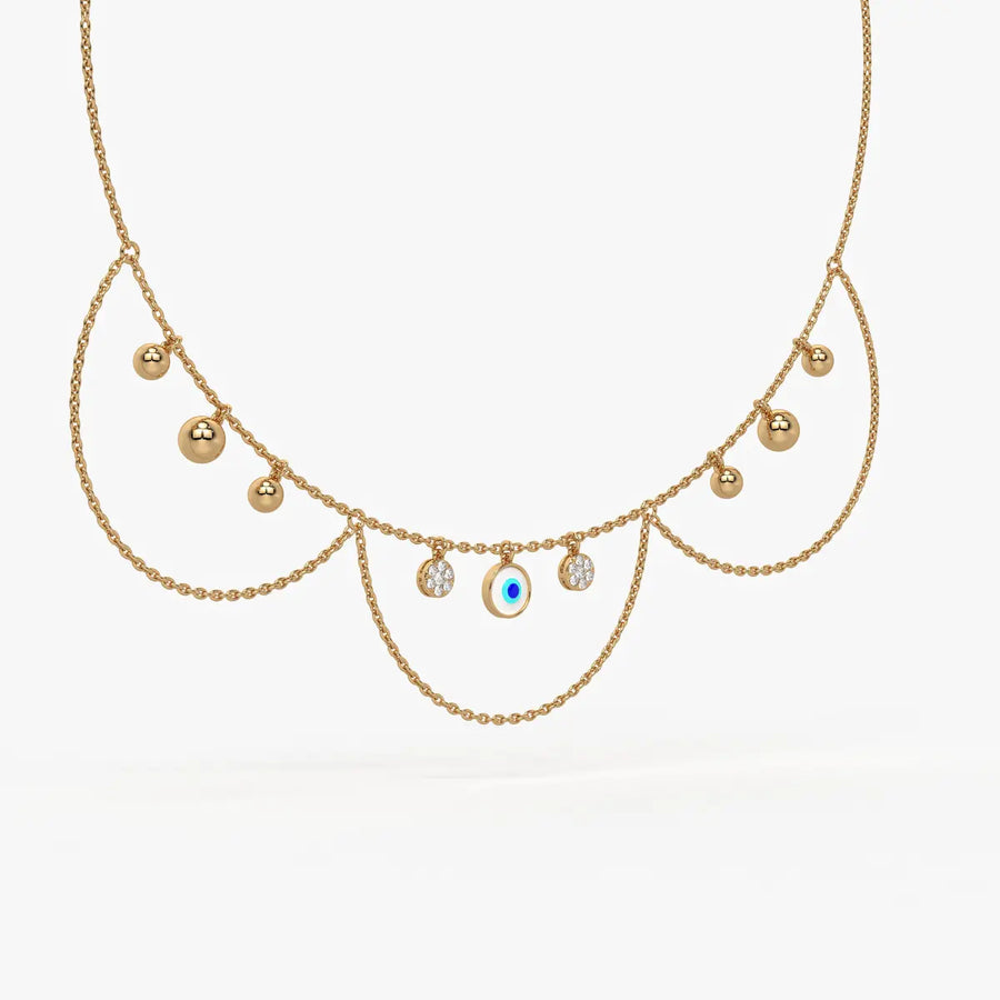 Drishti Aura Layered Charm Necklace