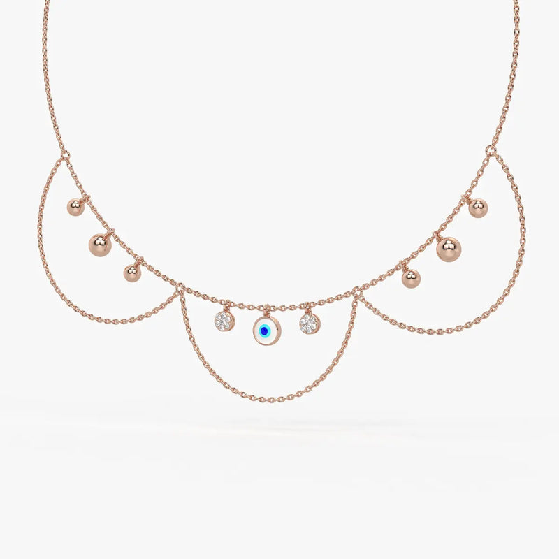 Drishti Aura Layered Charm Necklace