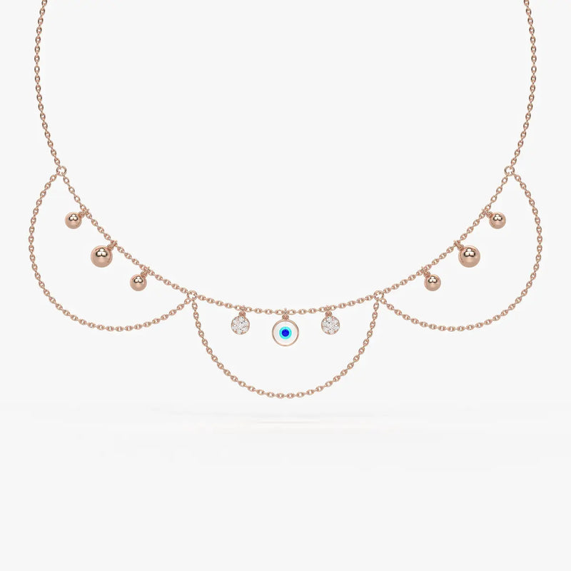 Drishti Aura Layered Charm Necklace