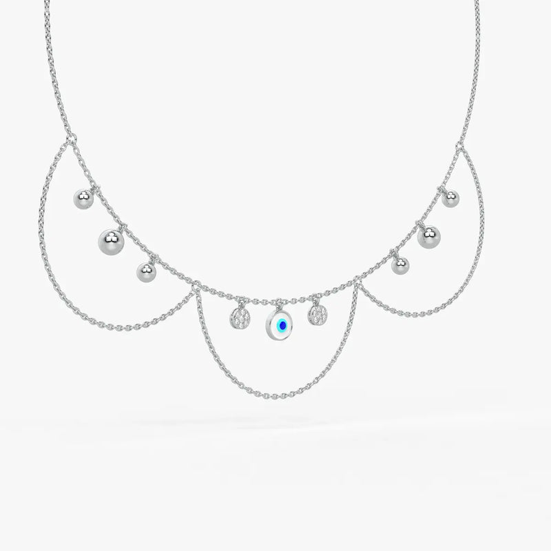 Drishti Aura Layered Charm Necklace