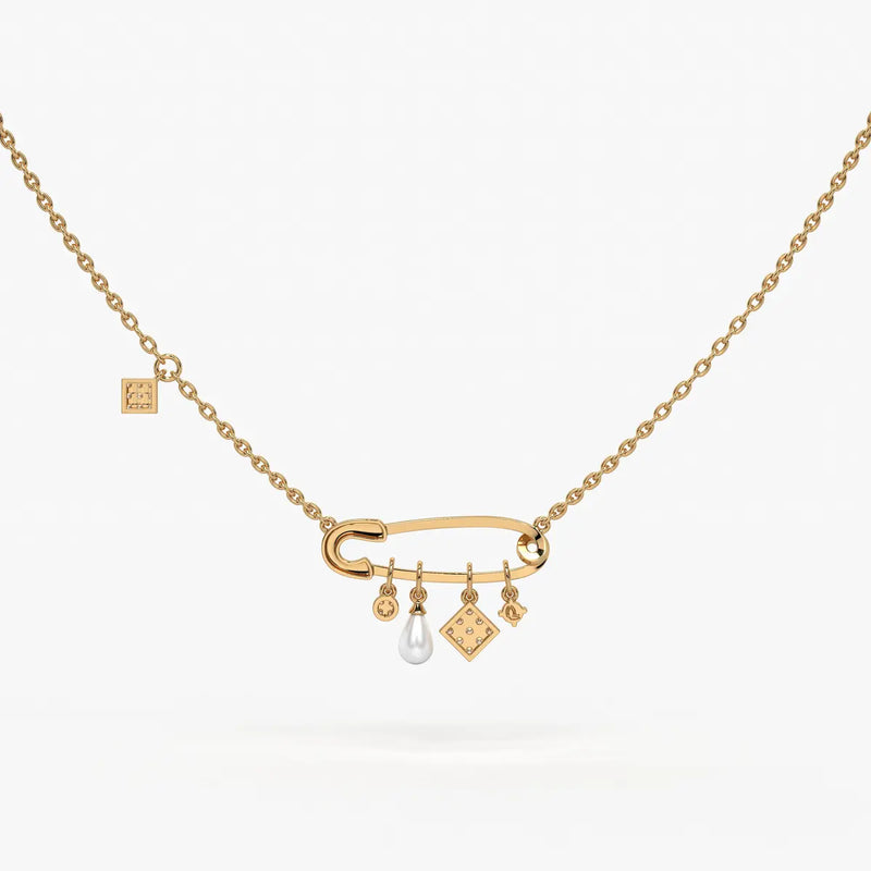 Pinora Charm Cascade Necklace