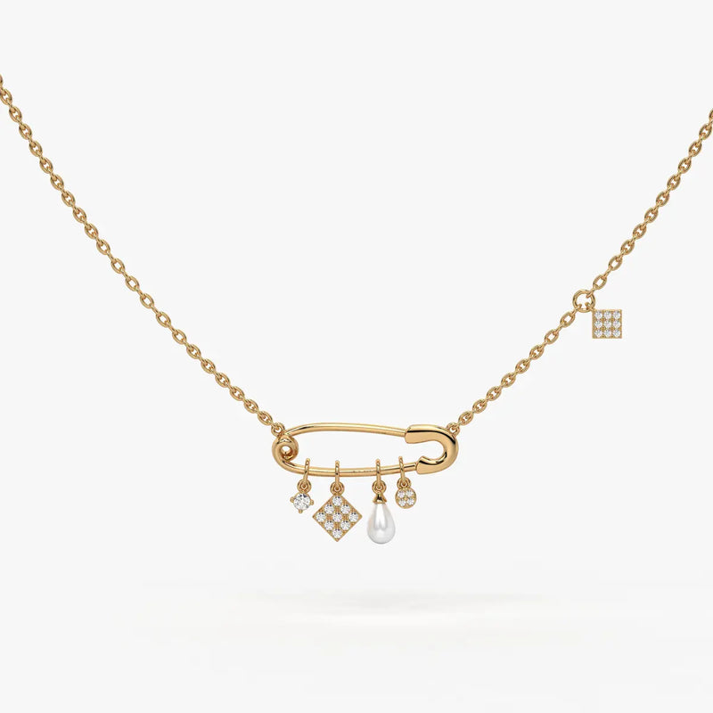Pinora Charm Cascade Necklace