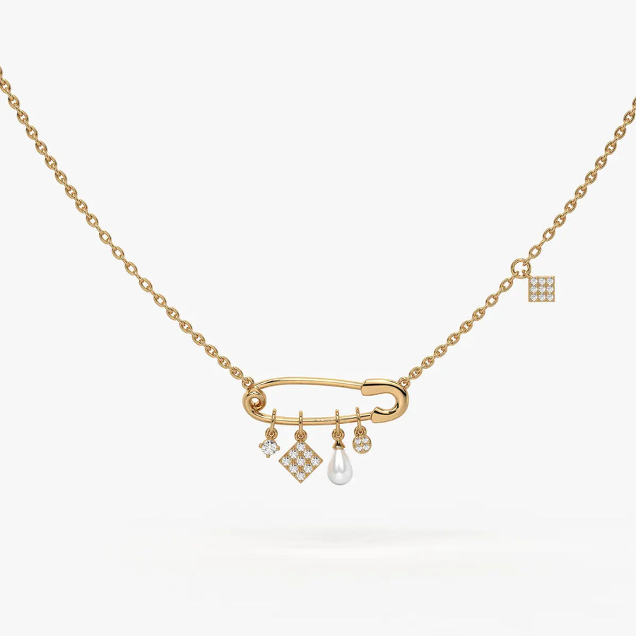 Pinora Charm Cascade Necklace