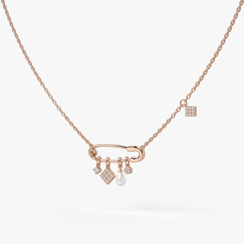 Pinora Charm Cascade Necklace