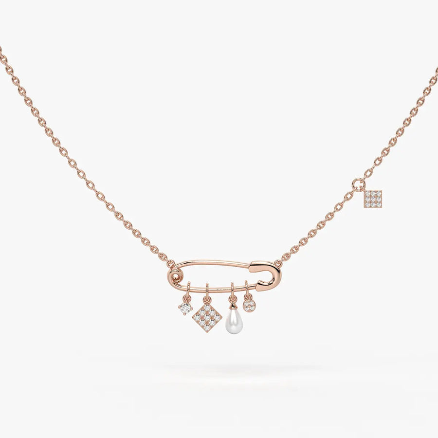 Pinora Charm Cascade Necklace