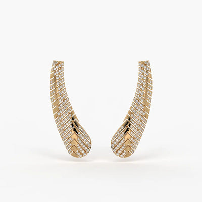 Aervine Diamond Wingline Earrings