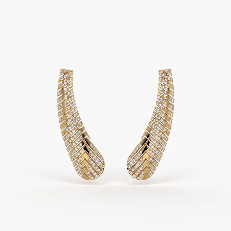 Aervine Diamond Wingline Earrings