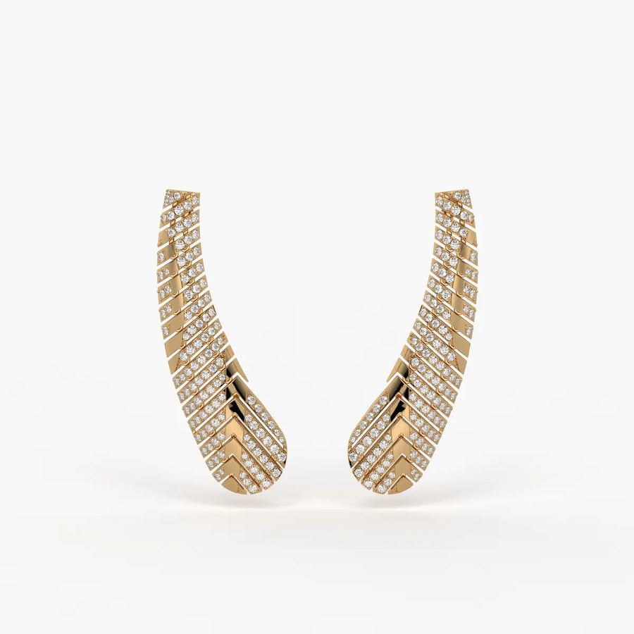 Aervine Diamond Wingline Earrings