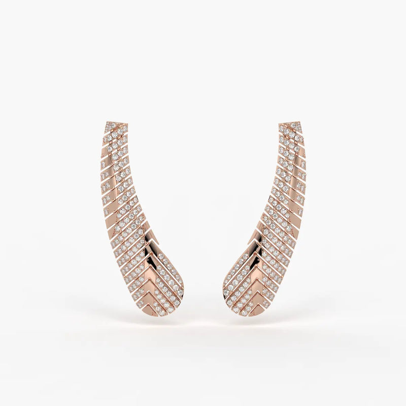 Aervine Diamond Wingline Earrings