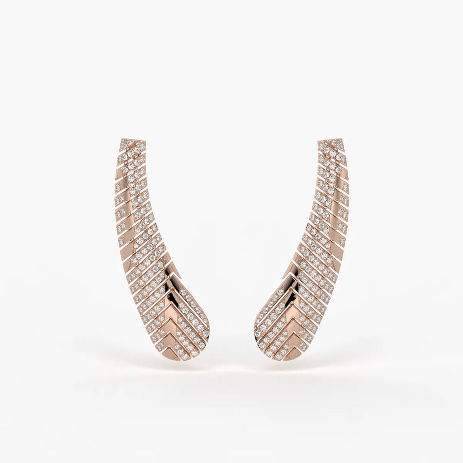 Aervine Diamond Wingline Earrings